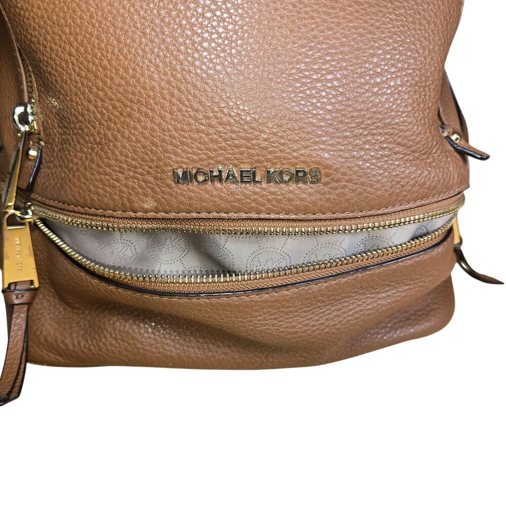 Michael Kors Rhea Medium Womens Girls Fashion Leather Backpack Bag Luggage - Picture 6 of 11